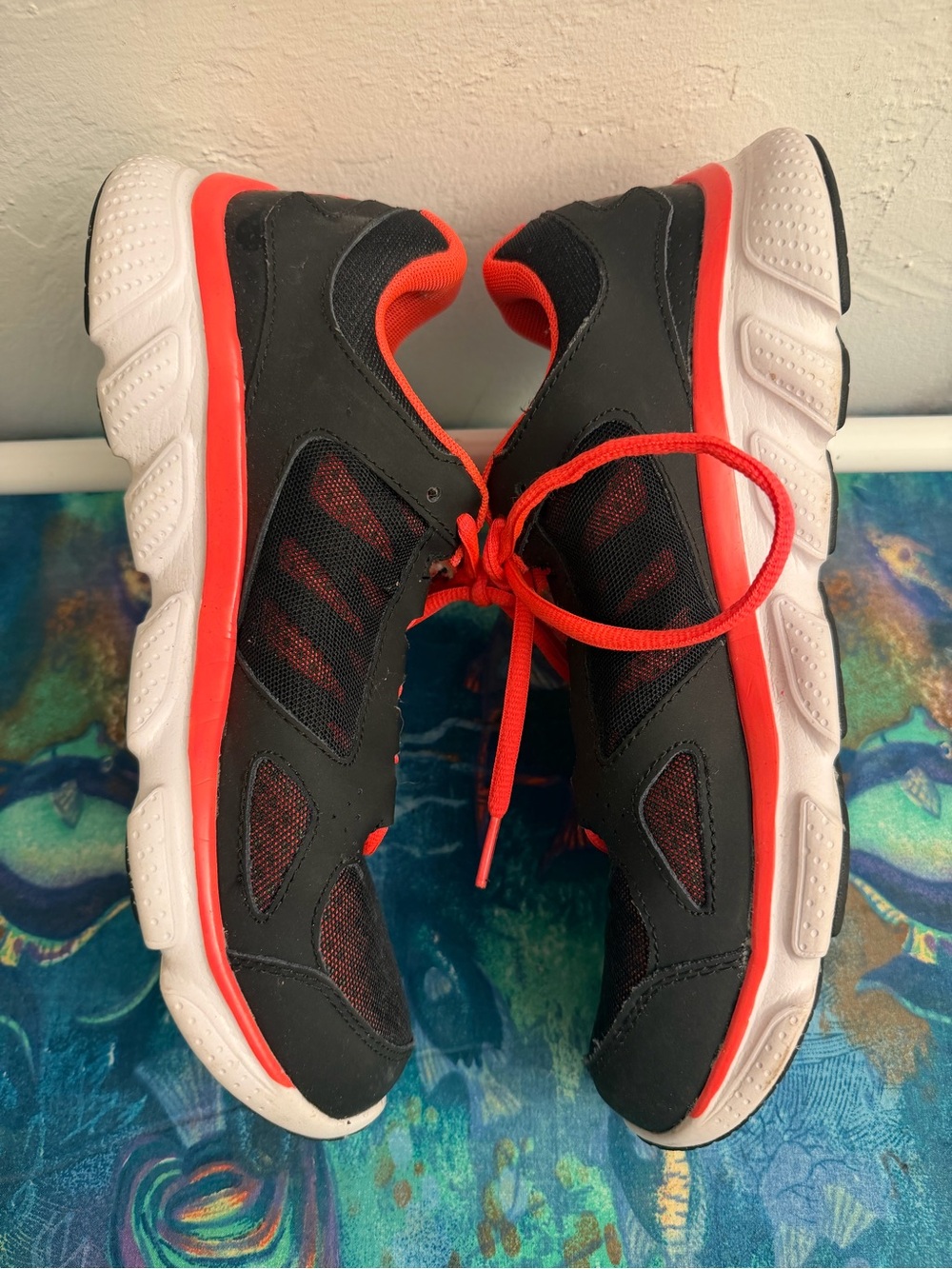 Under Armour Black and Neon Coral Training Sneakers - Picture 5 of 7